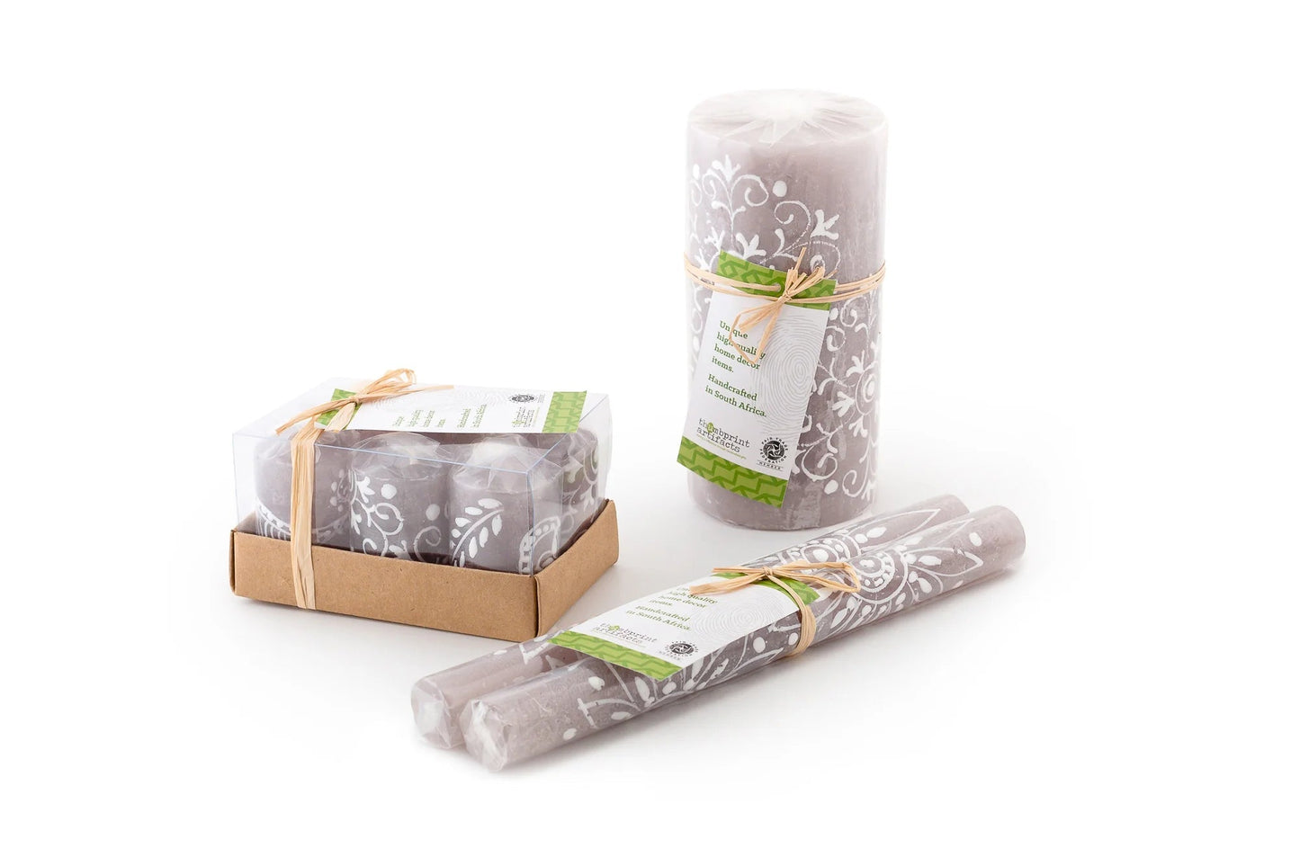 Henna Brown Painted Candles