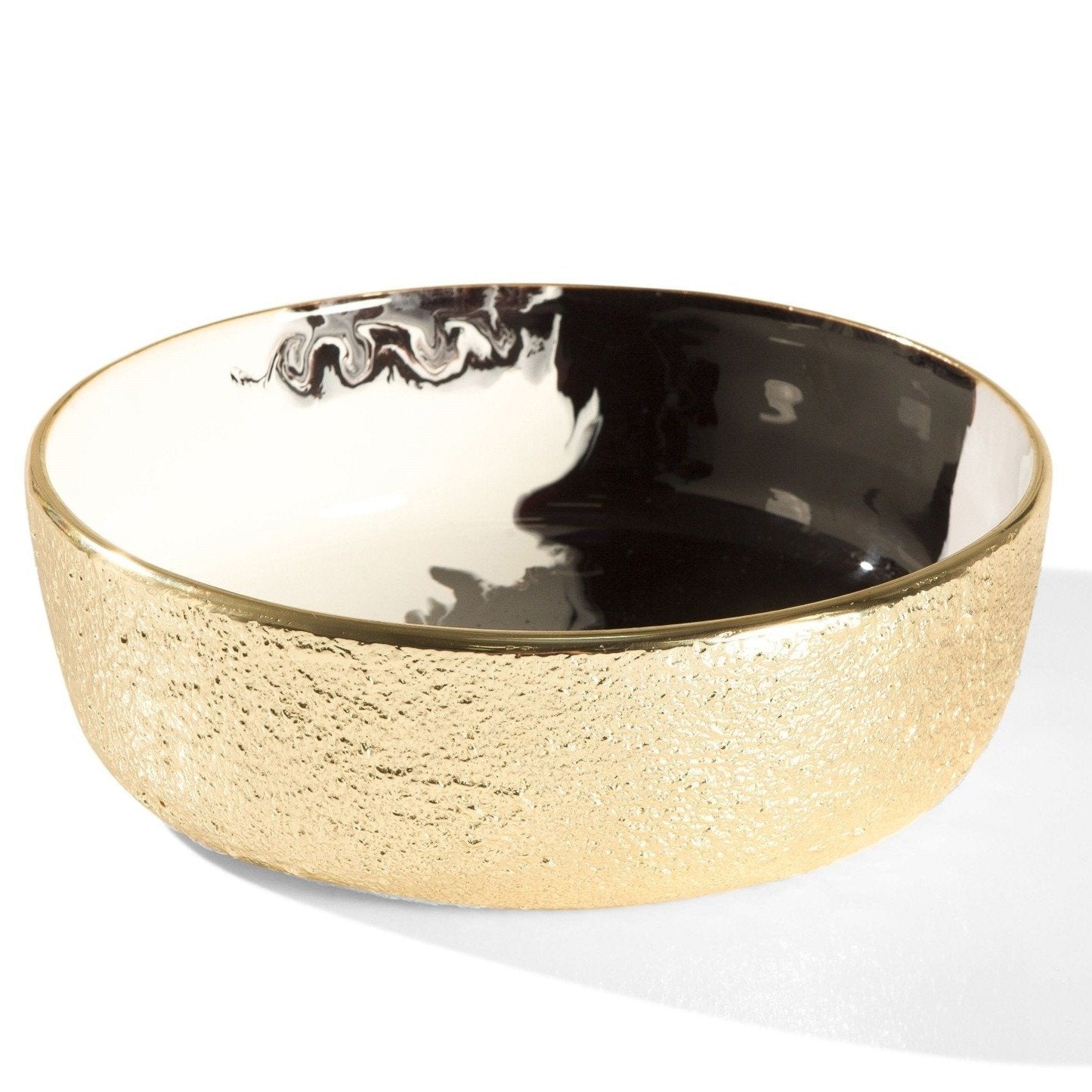 Bianco Nero Round Bowl