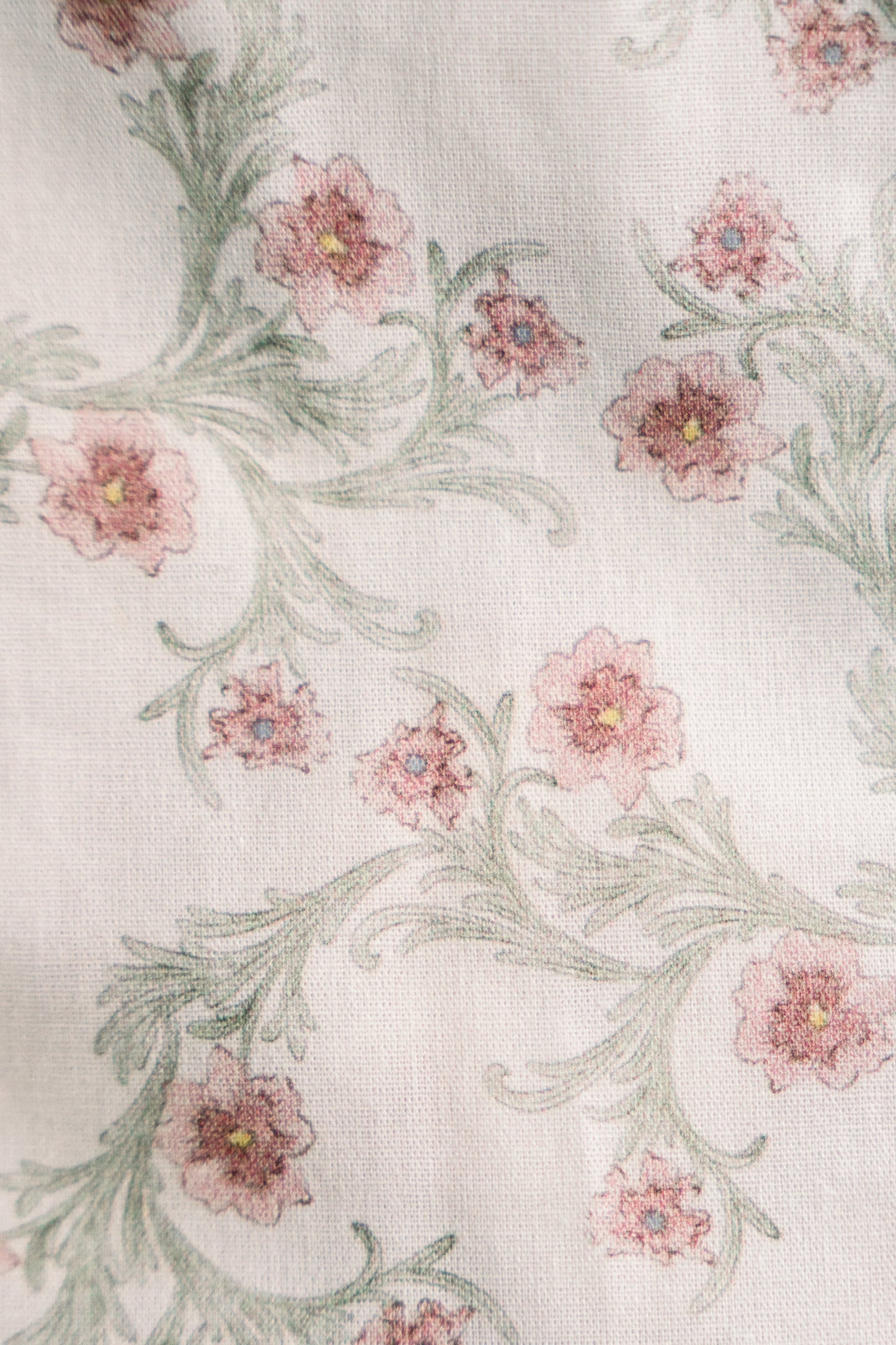 Lilac Vine Scroll |Timeless Floral Ruffle Zipper Pouch