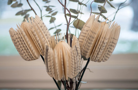 Book Flower Stems-Set of 3
