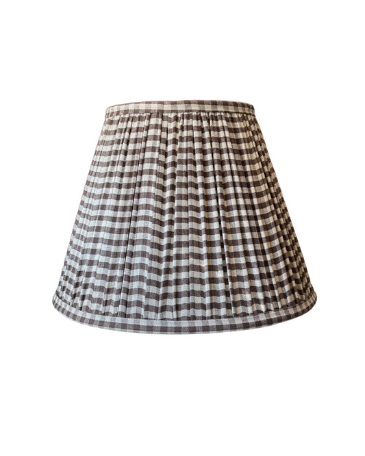 Chocolate Gingham Empire Shade