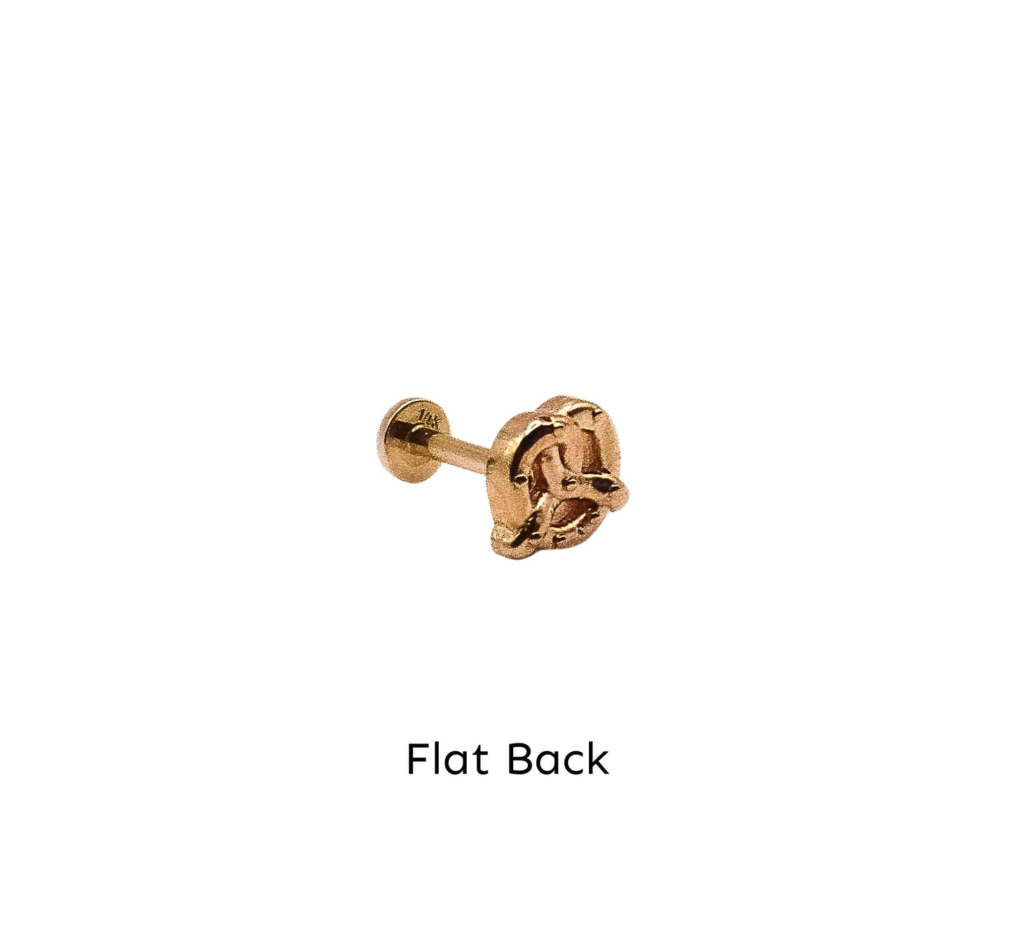 14K Yellow Gold Pretzel Stud