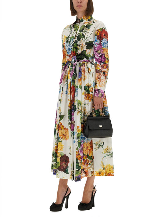 Dolce & Gabbana Women Flower Bouquet Print Poplin Shirt