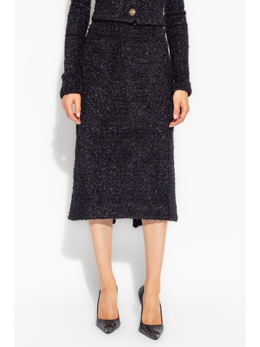 Balenciaga Women Tweed Midi Skirt