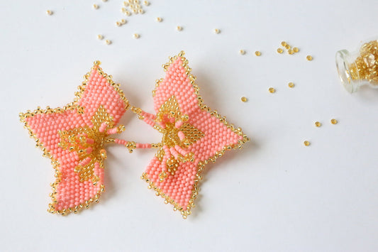 Flower Carnation Embera Earrings