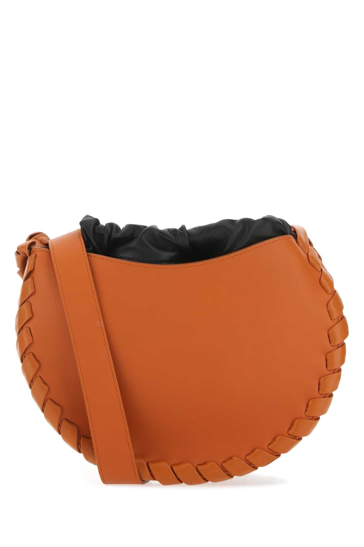 Chloe Women Dark Orange Leather Small Mate Crossbody Bag