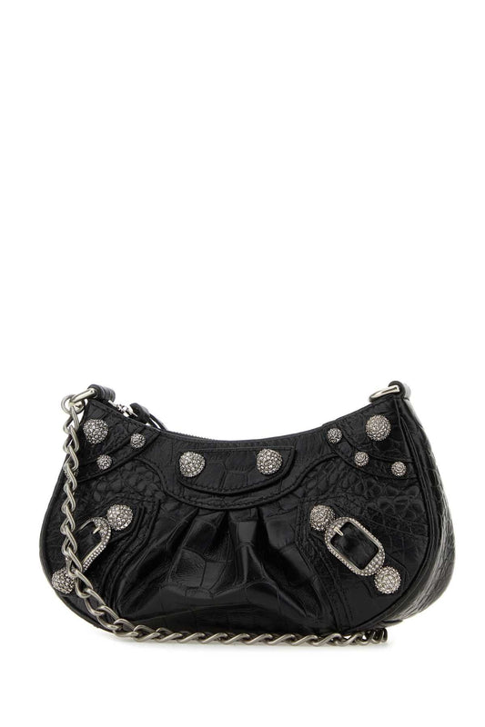 Balenciaga Women Black Leather Le Cagole Mini Handbag