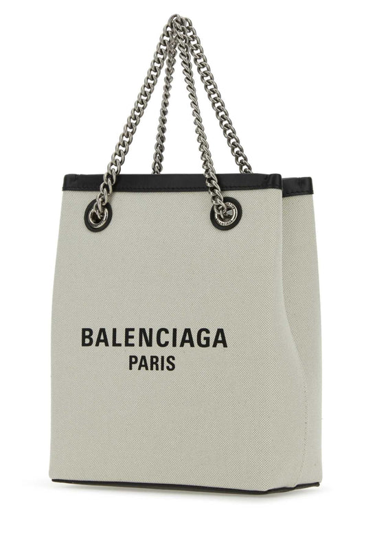 Balenciaga Women Sand Canvas Duty Free Handbag