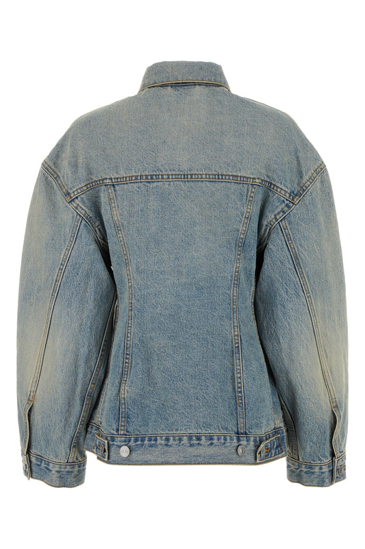 Balenciaga Women Light Blue Denim Hourglass Jacket