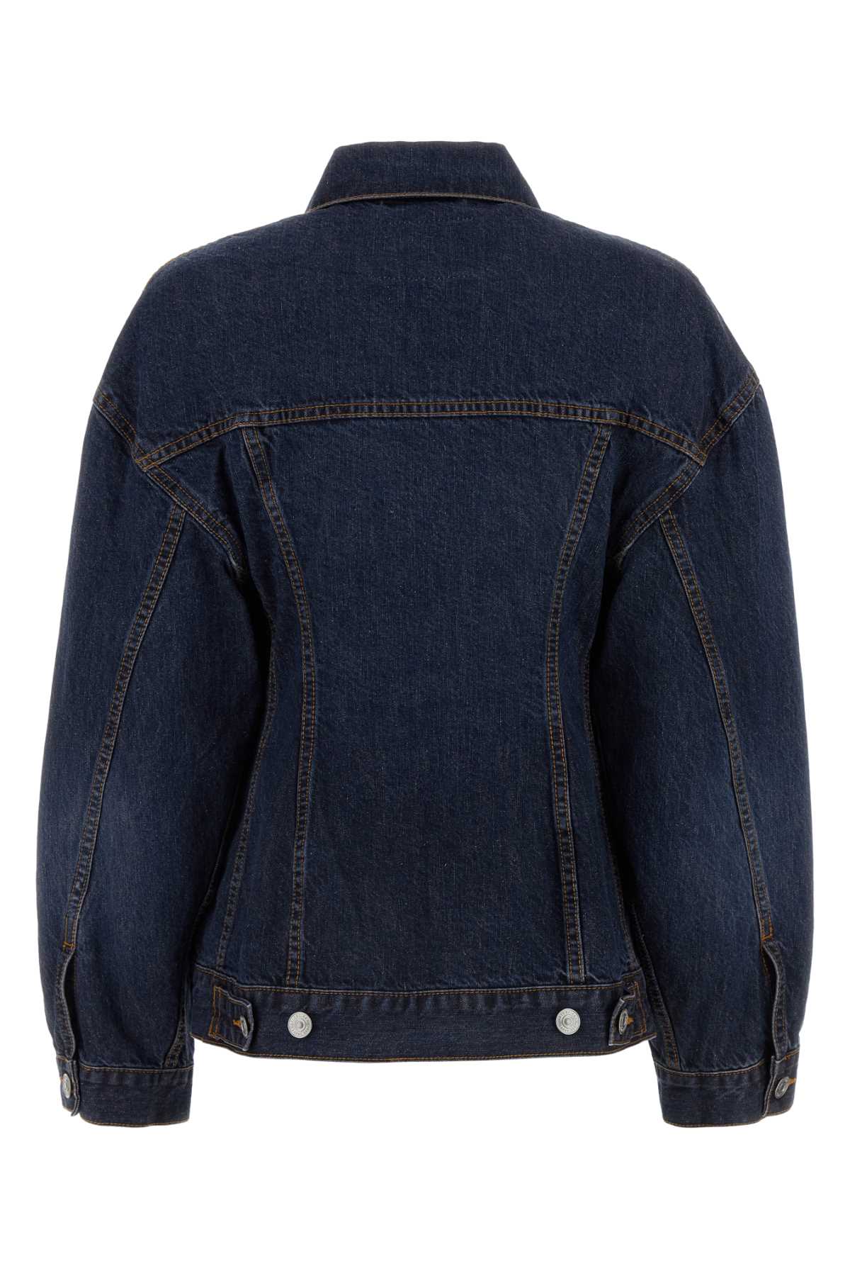 Balenciaga Women Dark Blue Denim Hourglass Jacket