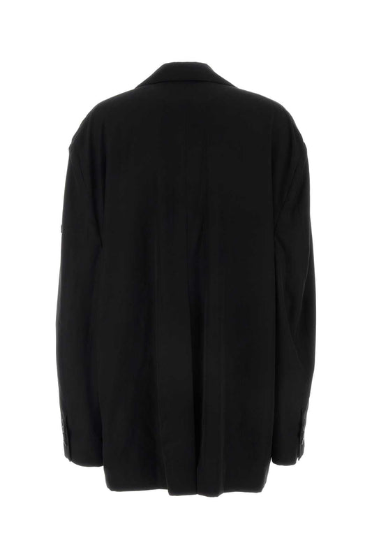 Balenciaga Women Black Jersey Oversize Blazer