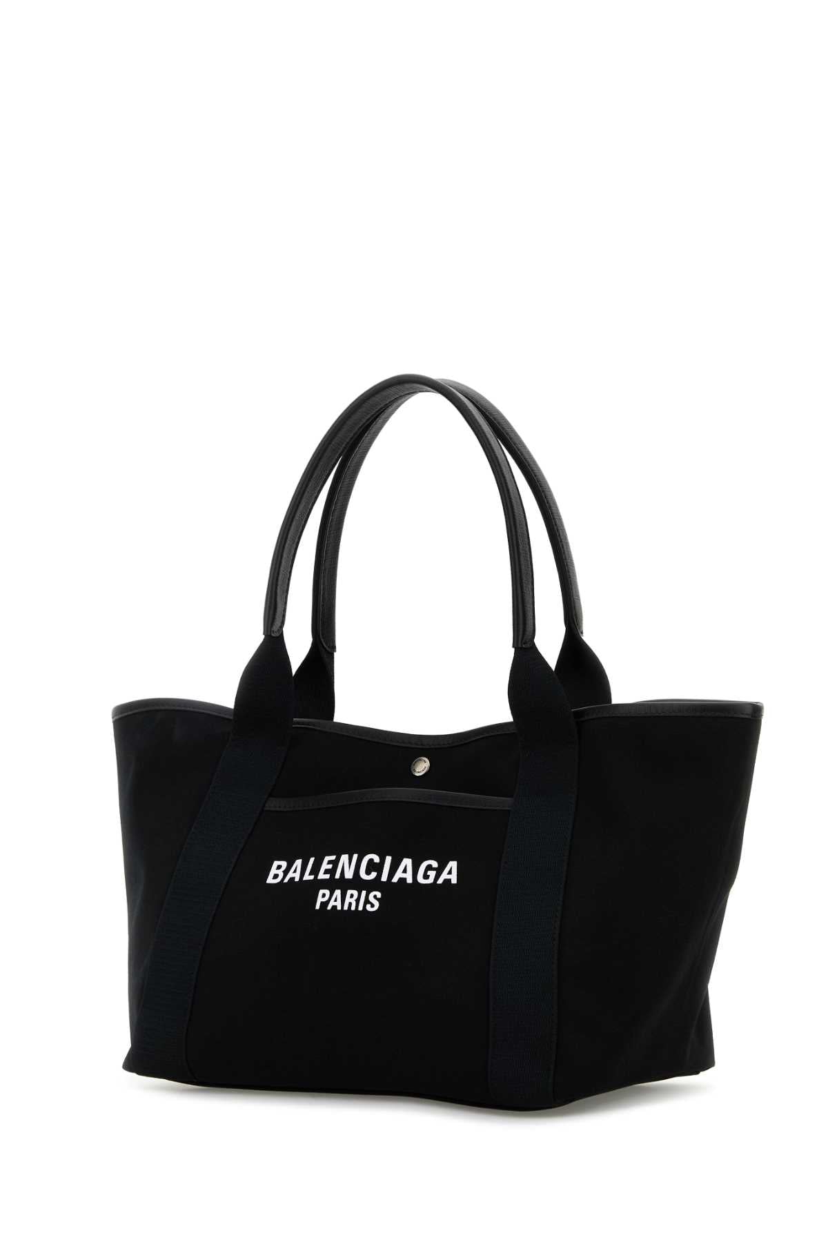 Balenciaga Women Black Canvas Medium Biarritz Shopping Bag