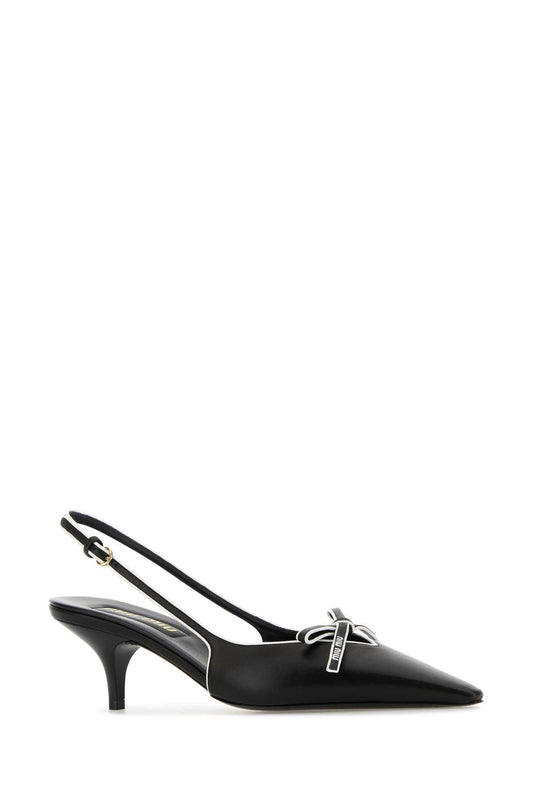 Miu Miu Women Black Leather Nappa Leather Pumps
