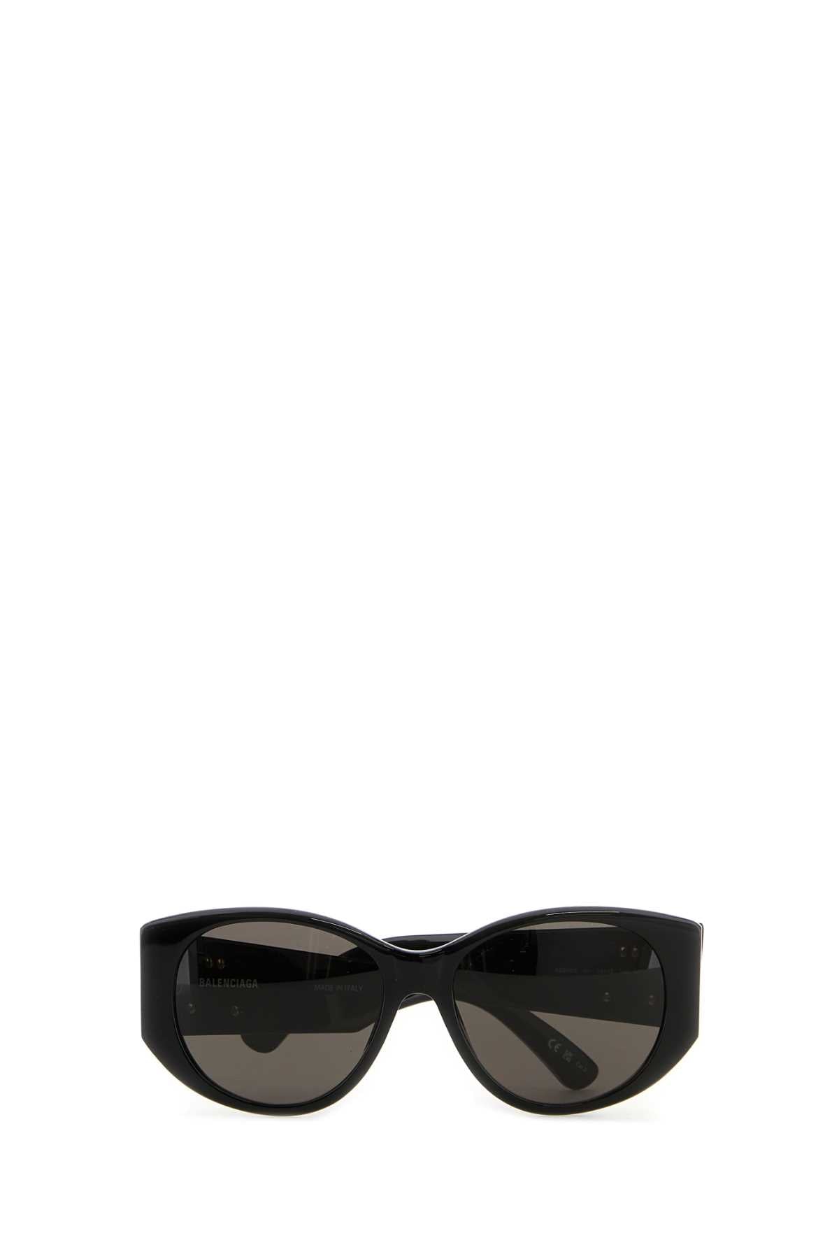Balenciaga Women Black Acetate Nano Round Sunglasses