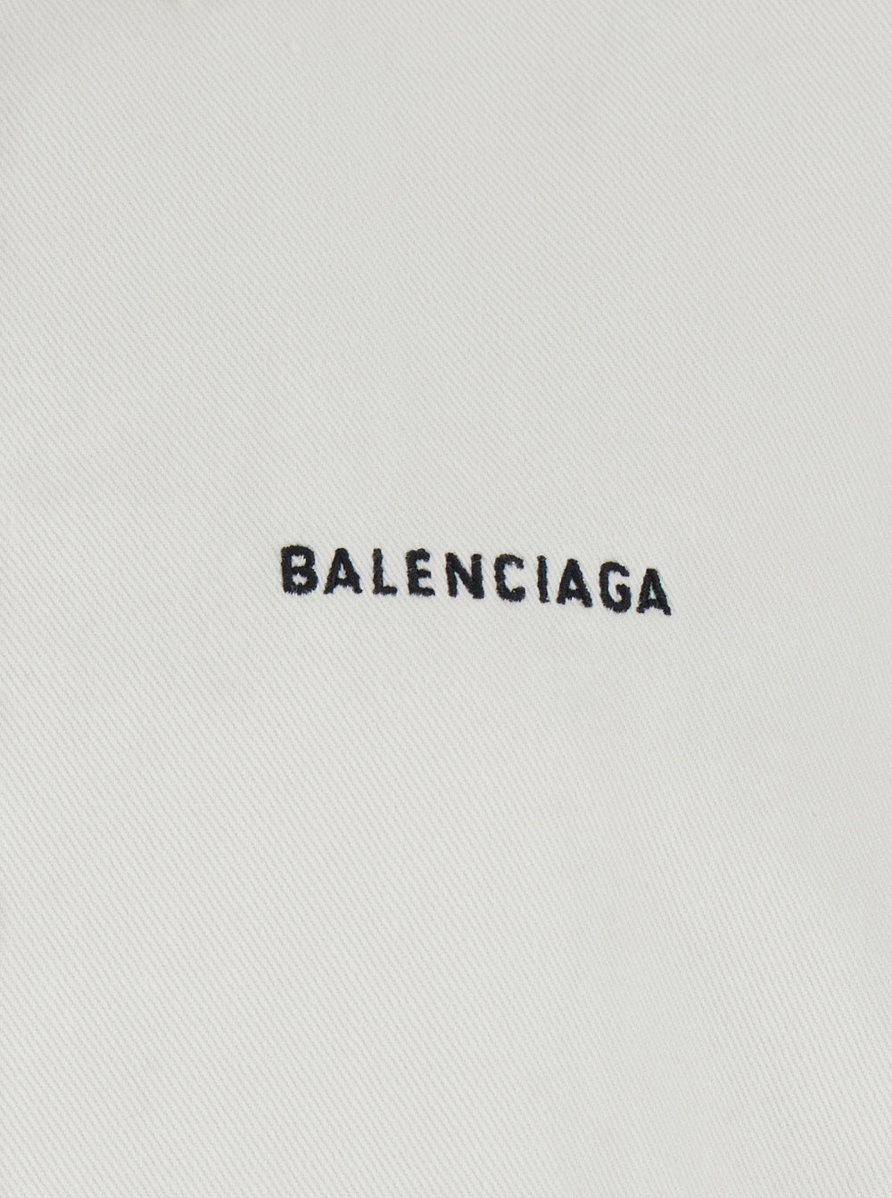 Balenciaga Women White Shirt With Lettering Logo Embroidered On The Front In Cotton Woman