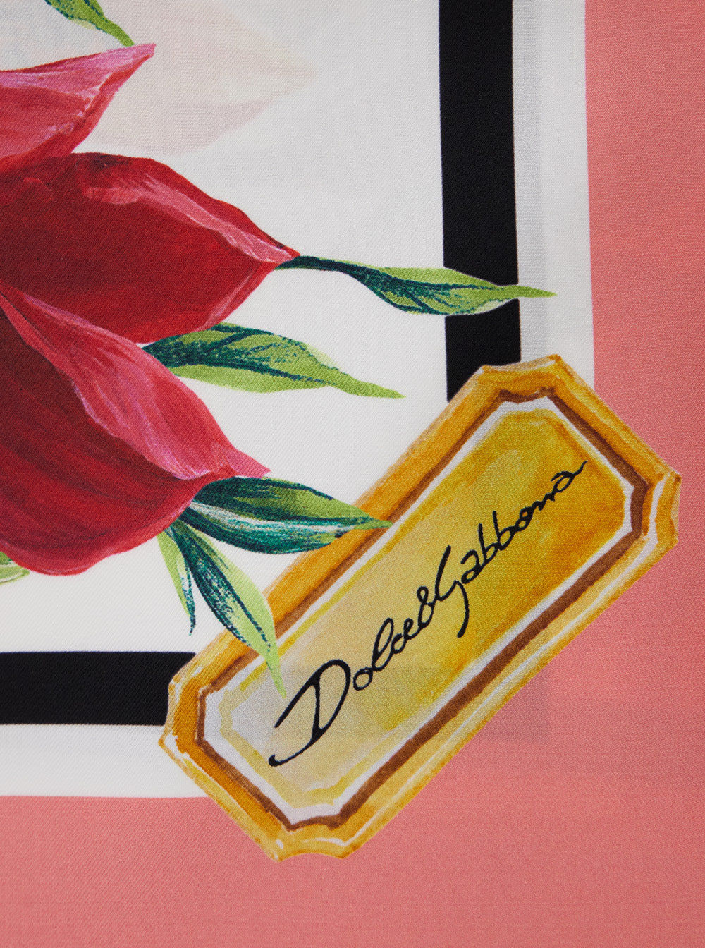 Dolce & Gabbana Women Multicolor Square Scarf With All-Over Floral Print In Silk Woman