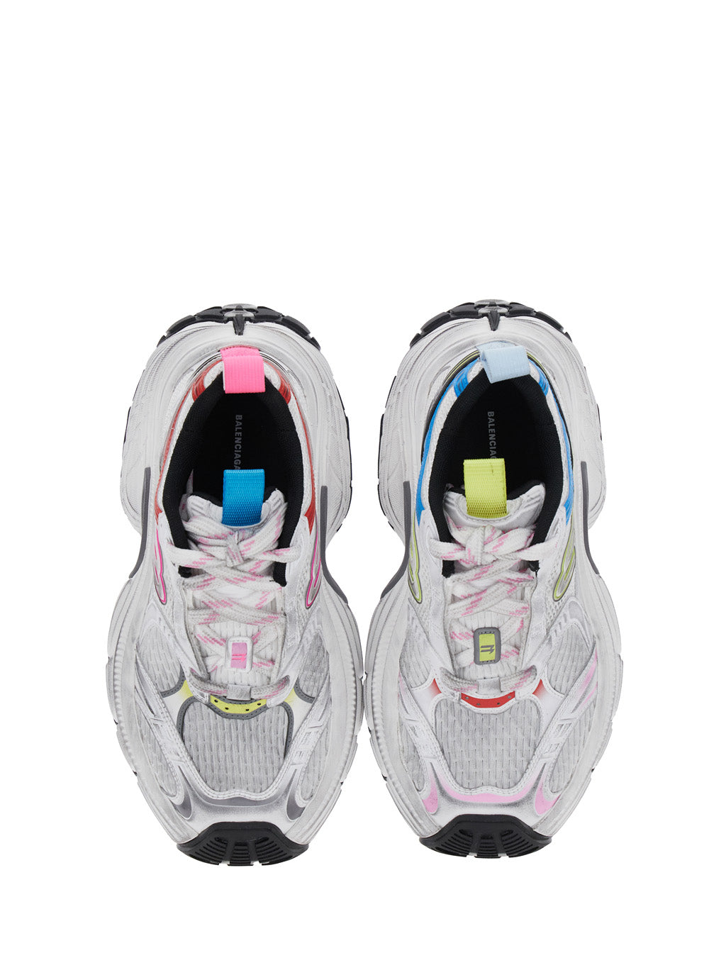 Balenciaga Women '6Xl' White Low Top Sneakers With Mesh Panels And Logo Detail On The Side In Tech Fabric Woman