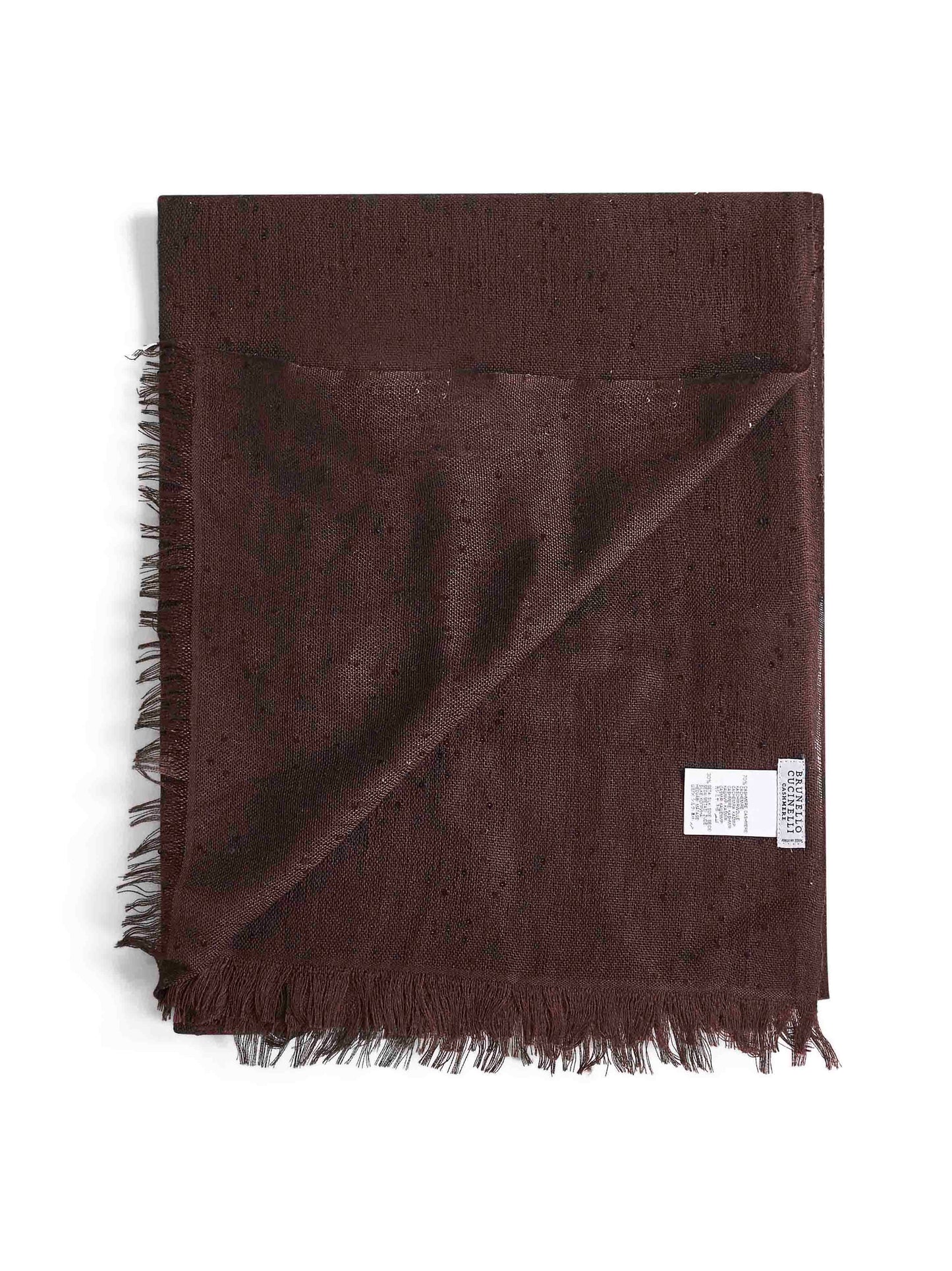 Brunello Cucinelli Women Brown Diamante Cashmere And Silk Scarf