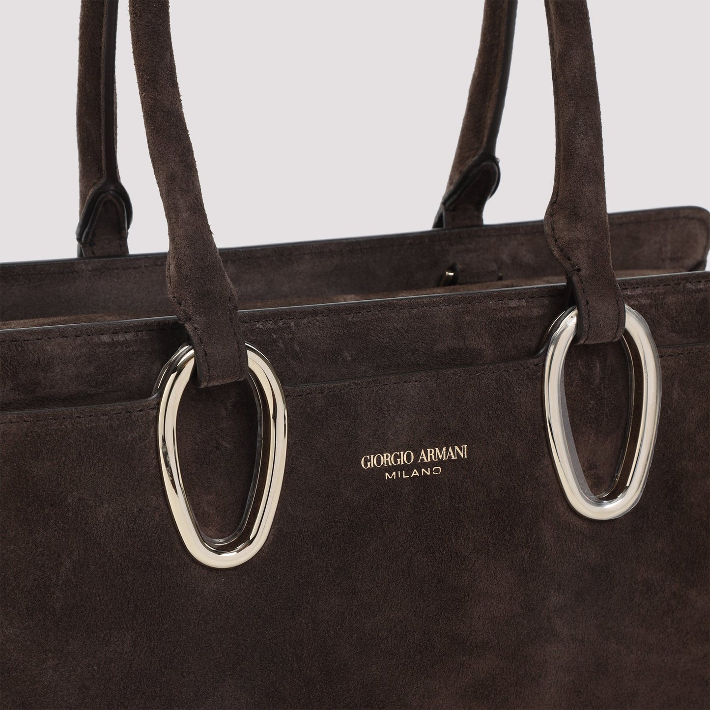 Giorgio Armani Suede Calf Leather Shoulder Bag Women