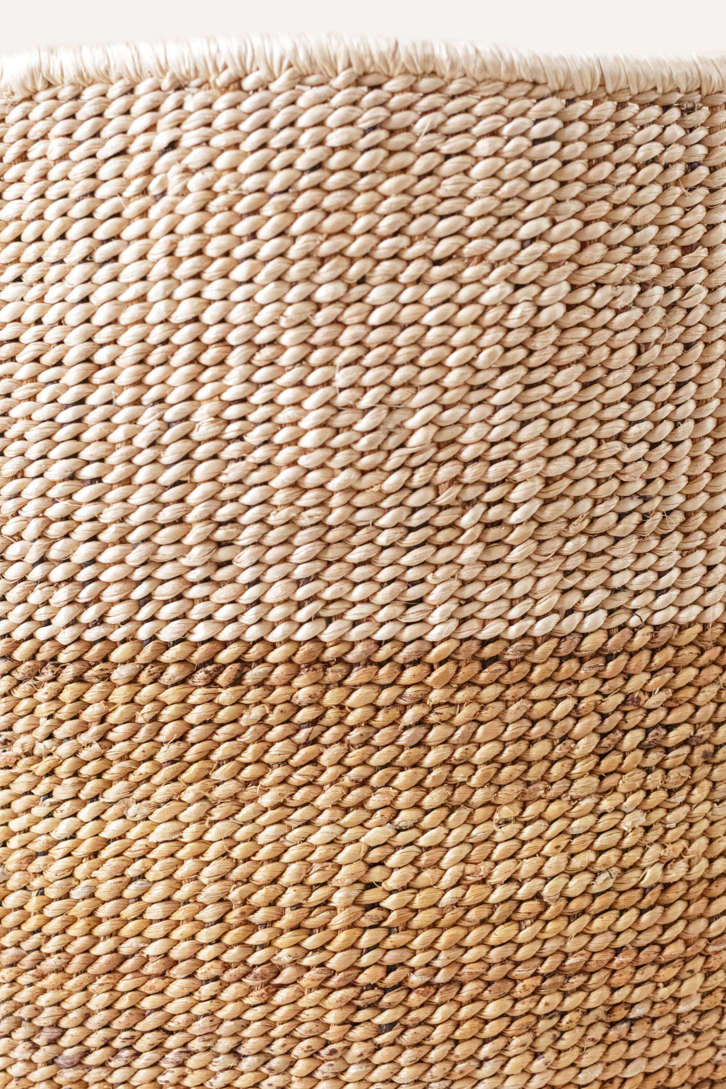 Two-Tone Banana Leaf Floor Basket