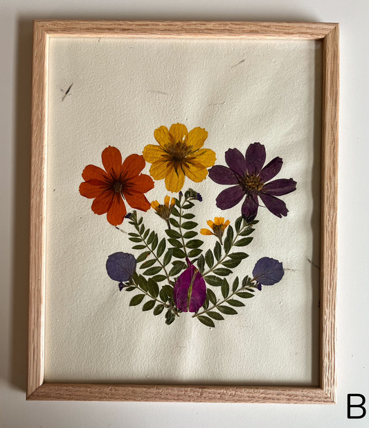 Pressed Flowers Wall Art 8x10