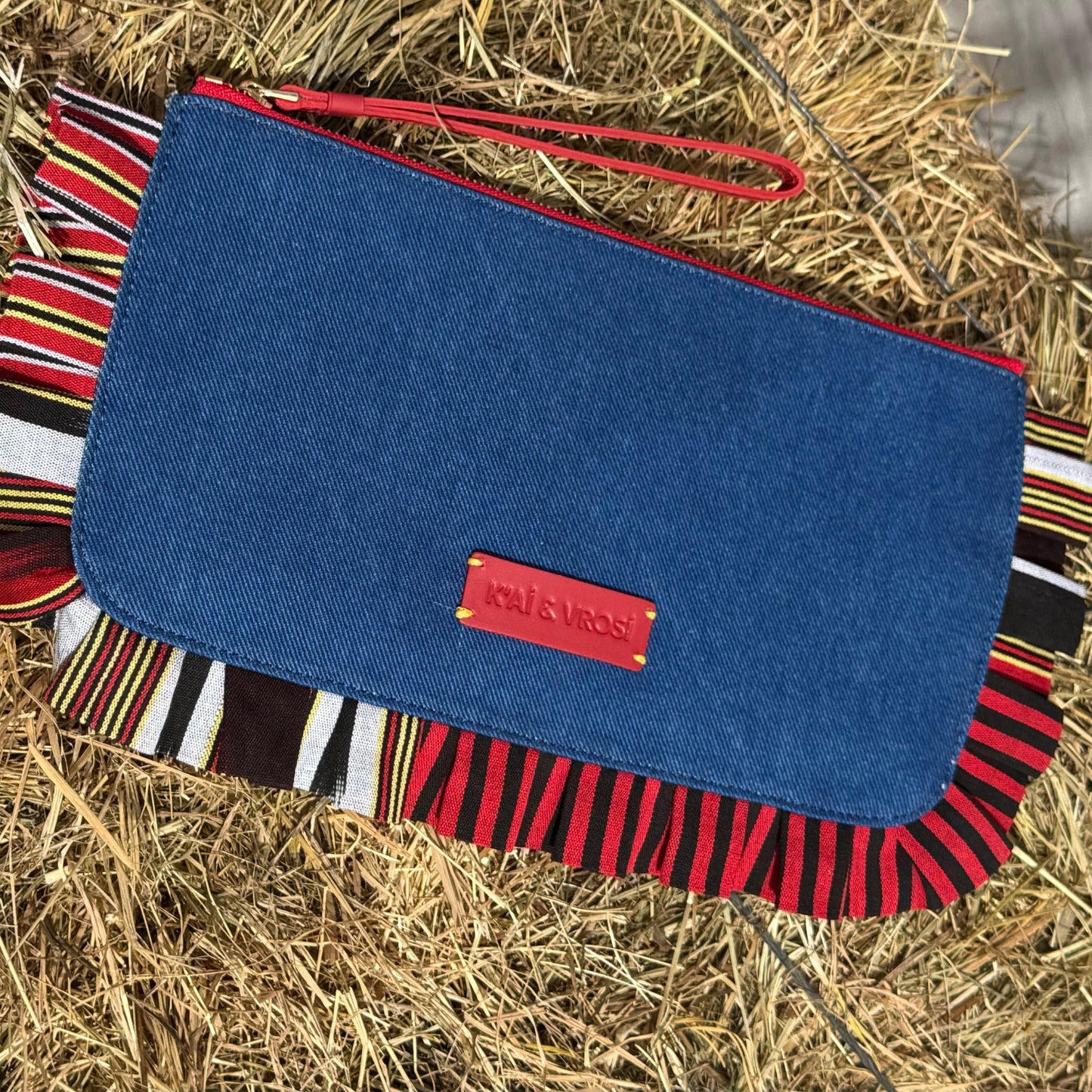 Medi - Denim Clutch Bag