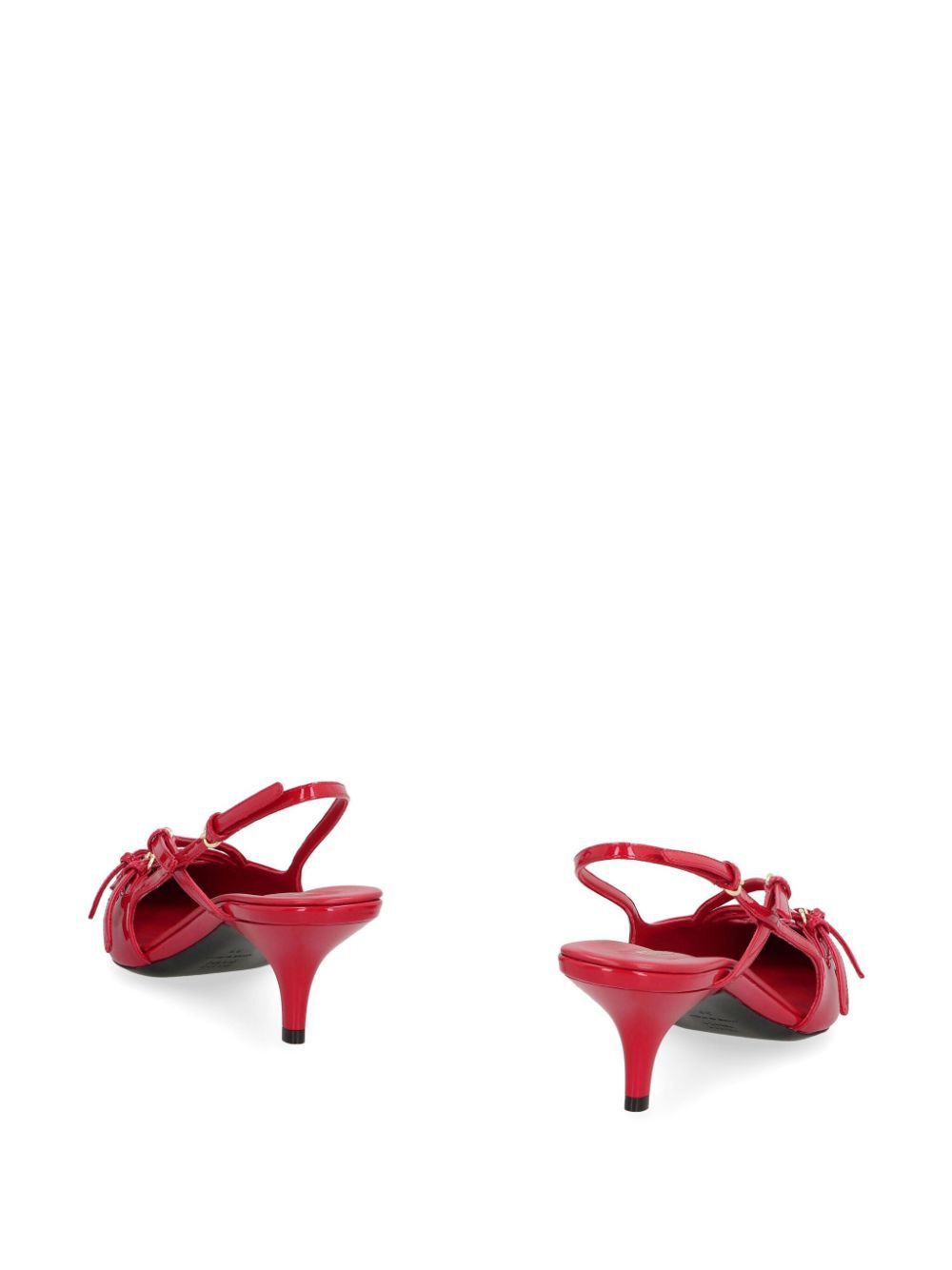 Miu Miu Women Patent Leather Slingbacks With Buckles