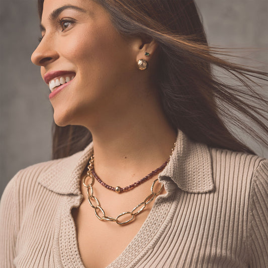 Raspberry Orb Necklace