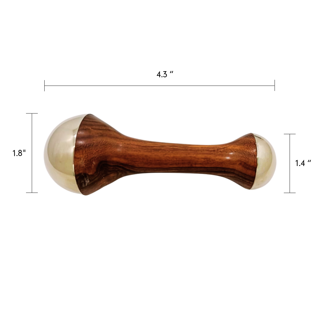 Dual-Dome Kansa Wand | Ayurvedic Tool for Detoxification