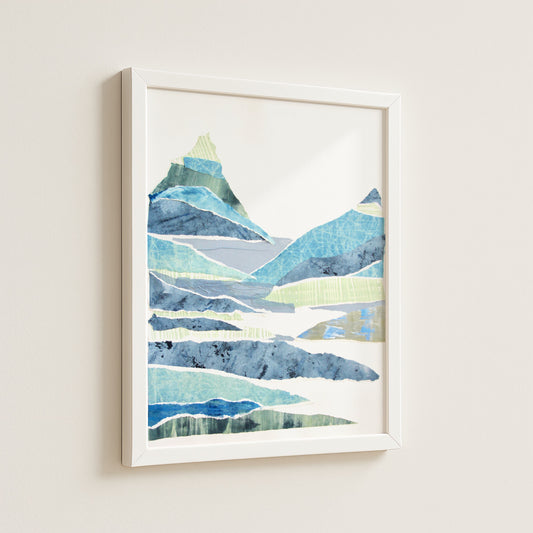 Layered Mountain Small Framed Print