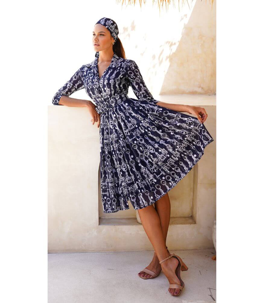 Audrey Dress #4 Indigo Long Dress