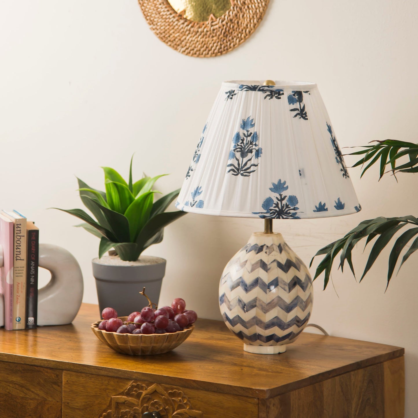 Azure Blossom Lamp Shade