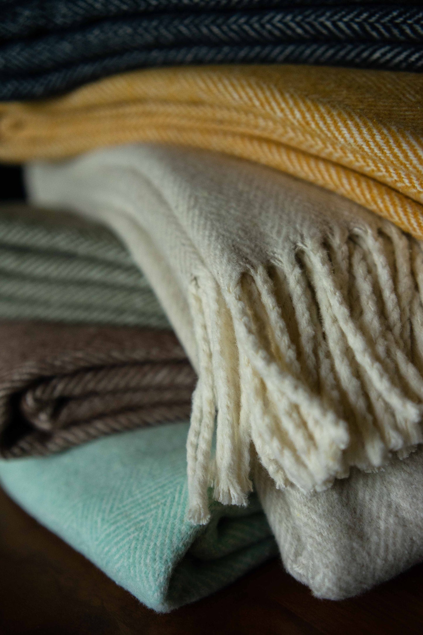 100% Cotton Herringbone Throws