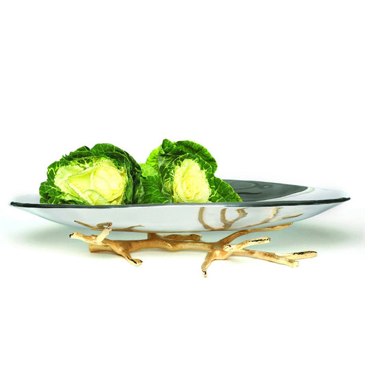 Manzanita Pedestal Platter Lg