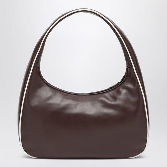 Miu Miu Brown/White Leather Handbag Women
