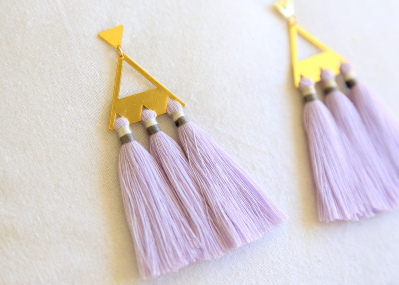 Trío Tassel Earring - Lavender
