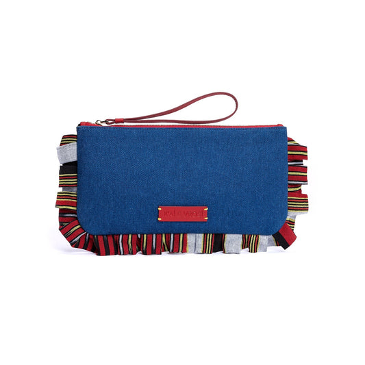 Medi - Denim Clutch Bag