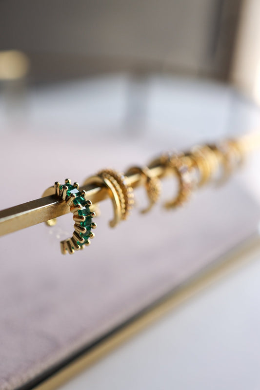 Ear Cuff Emerald Cut Green
