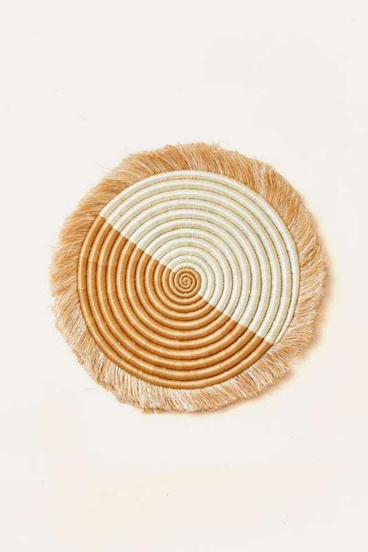 Akeza Fringe Placemat in White