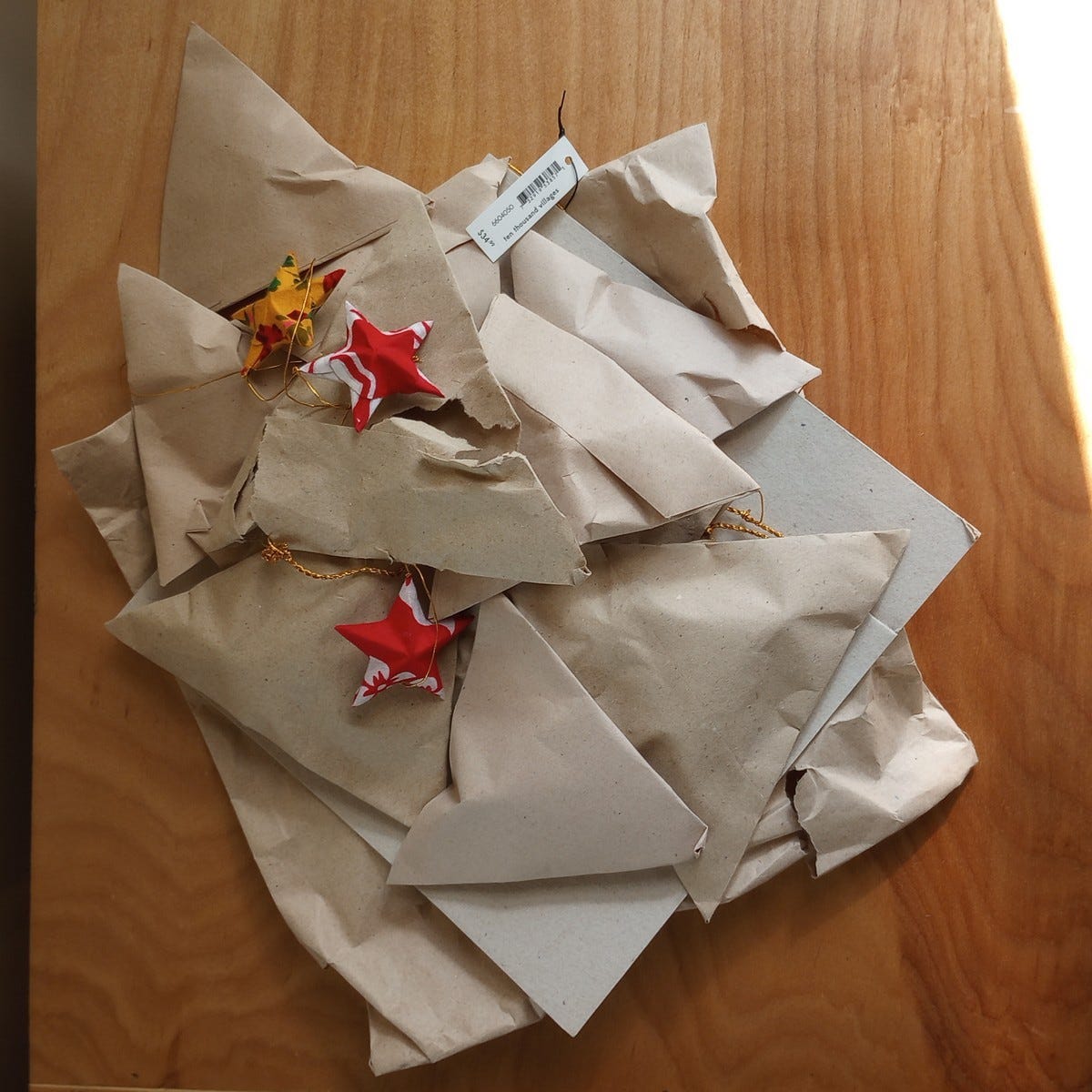 Upcycled Sari Star Valance