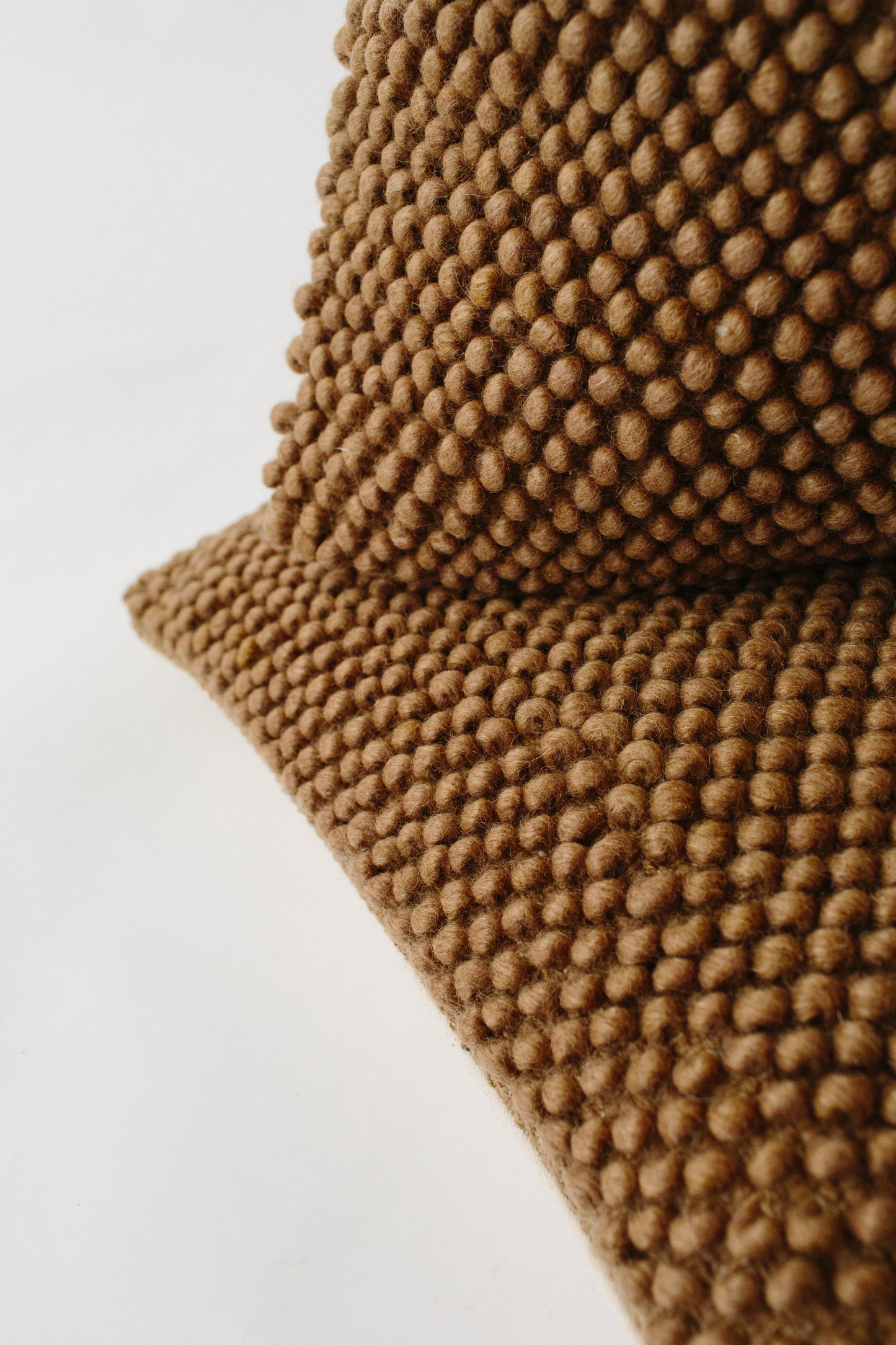 LOOM Imports Brown Nub Wool Pillow cover