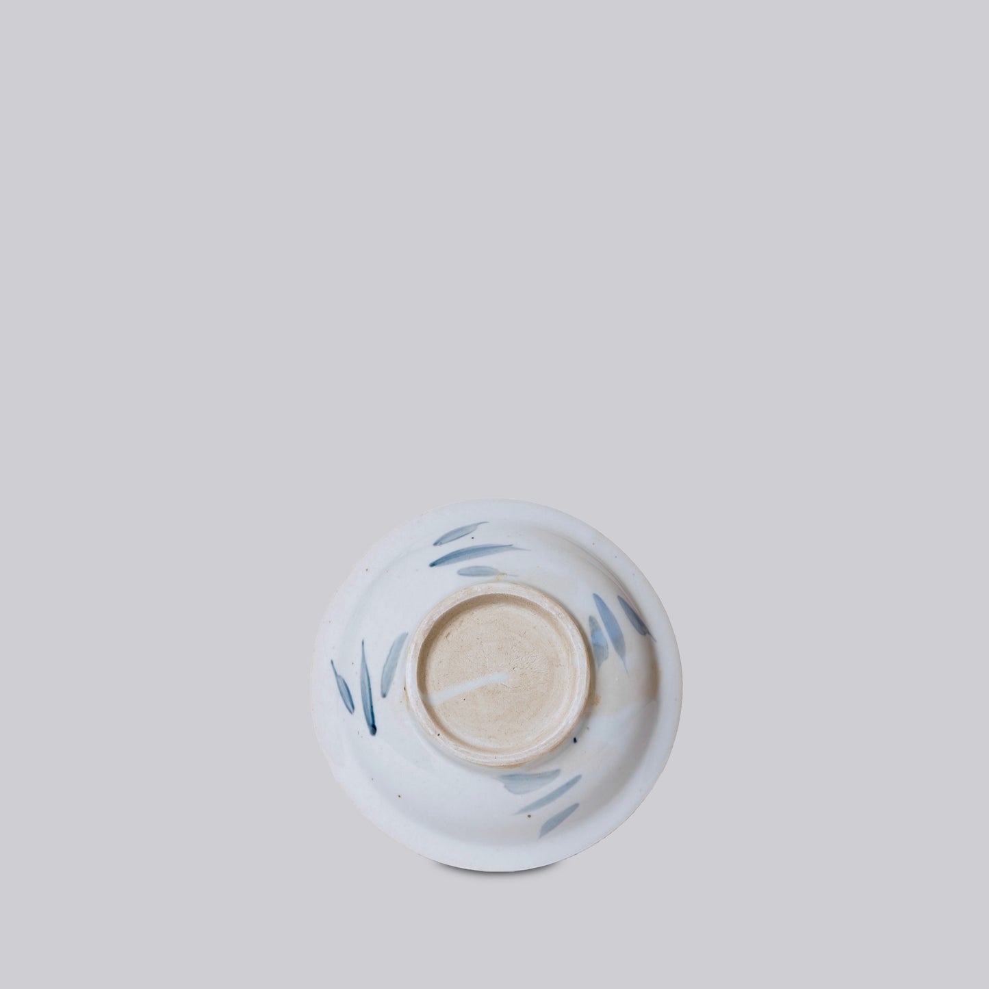 Small Blue and White Porcelain Peony Dish