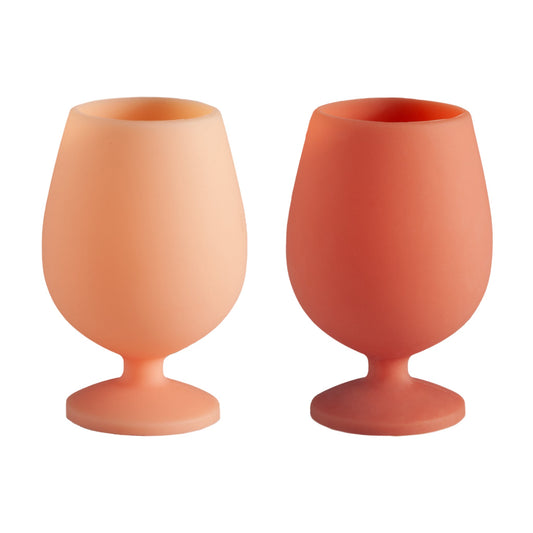 Terra + Peach | Stemm | Silicone Unbreakable Wine Glasses