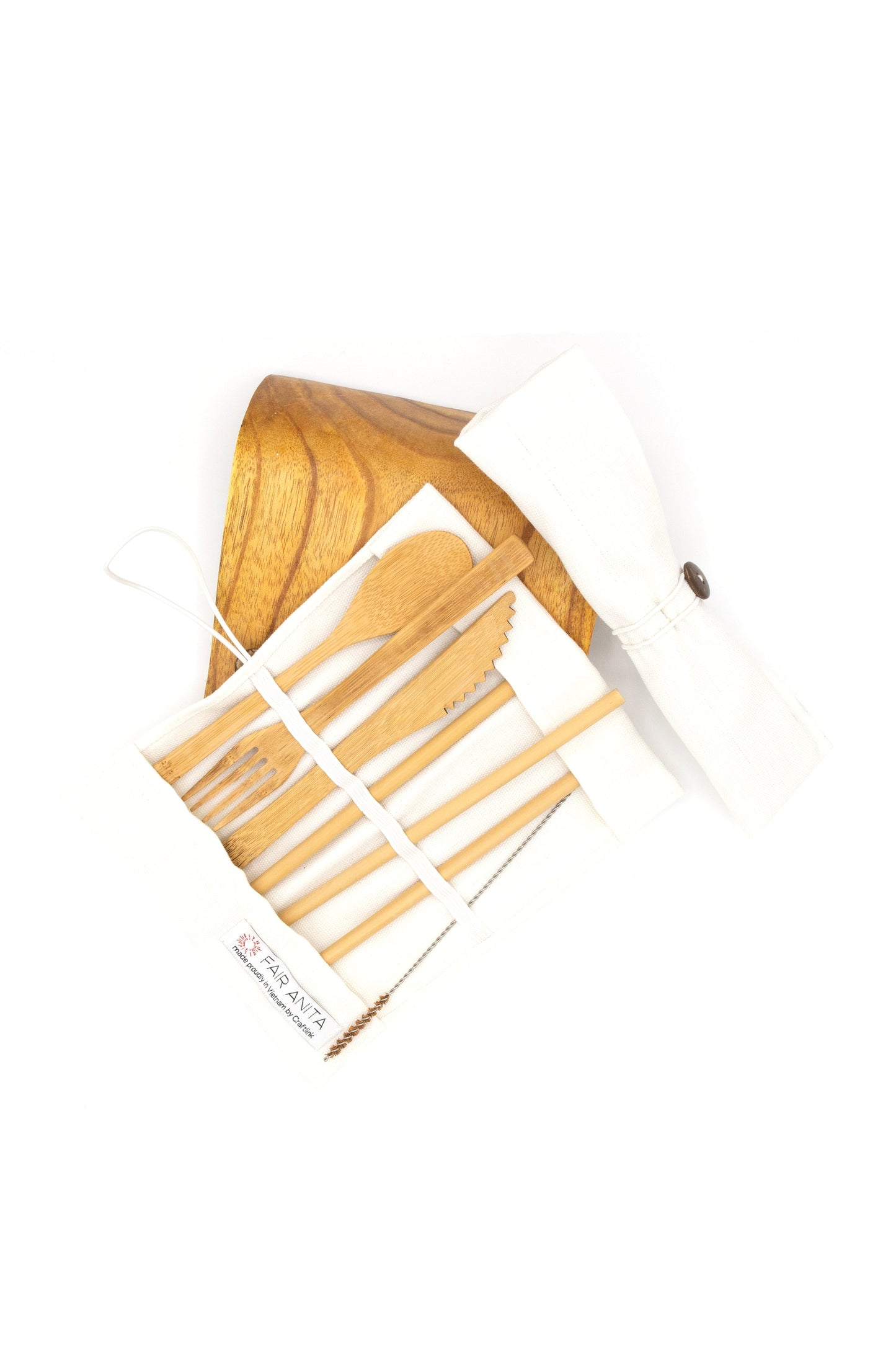 Bamboo Utensil and Straw Set