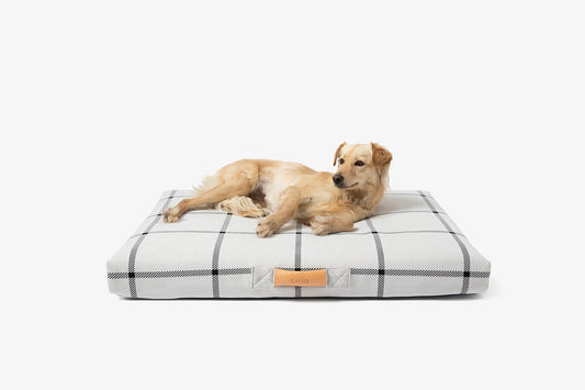 White Plaid | Dog Bed or Bed Cover