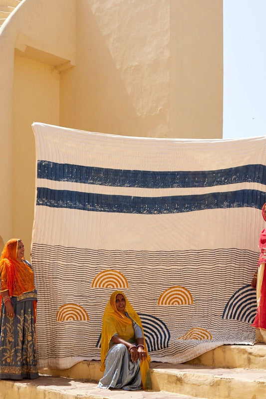 Spiral Sunset Quilt (Reverse)