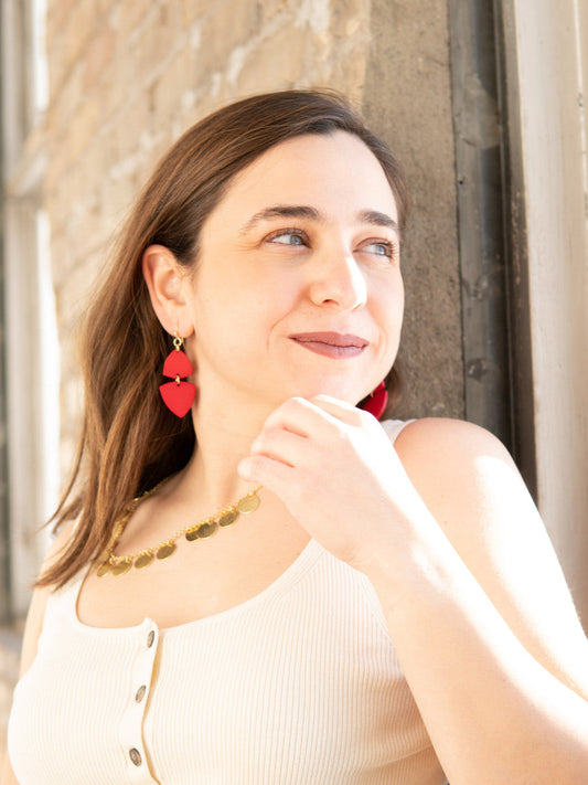 Modern Poppy Dangle Earrings