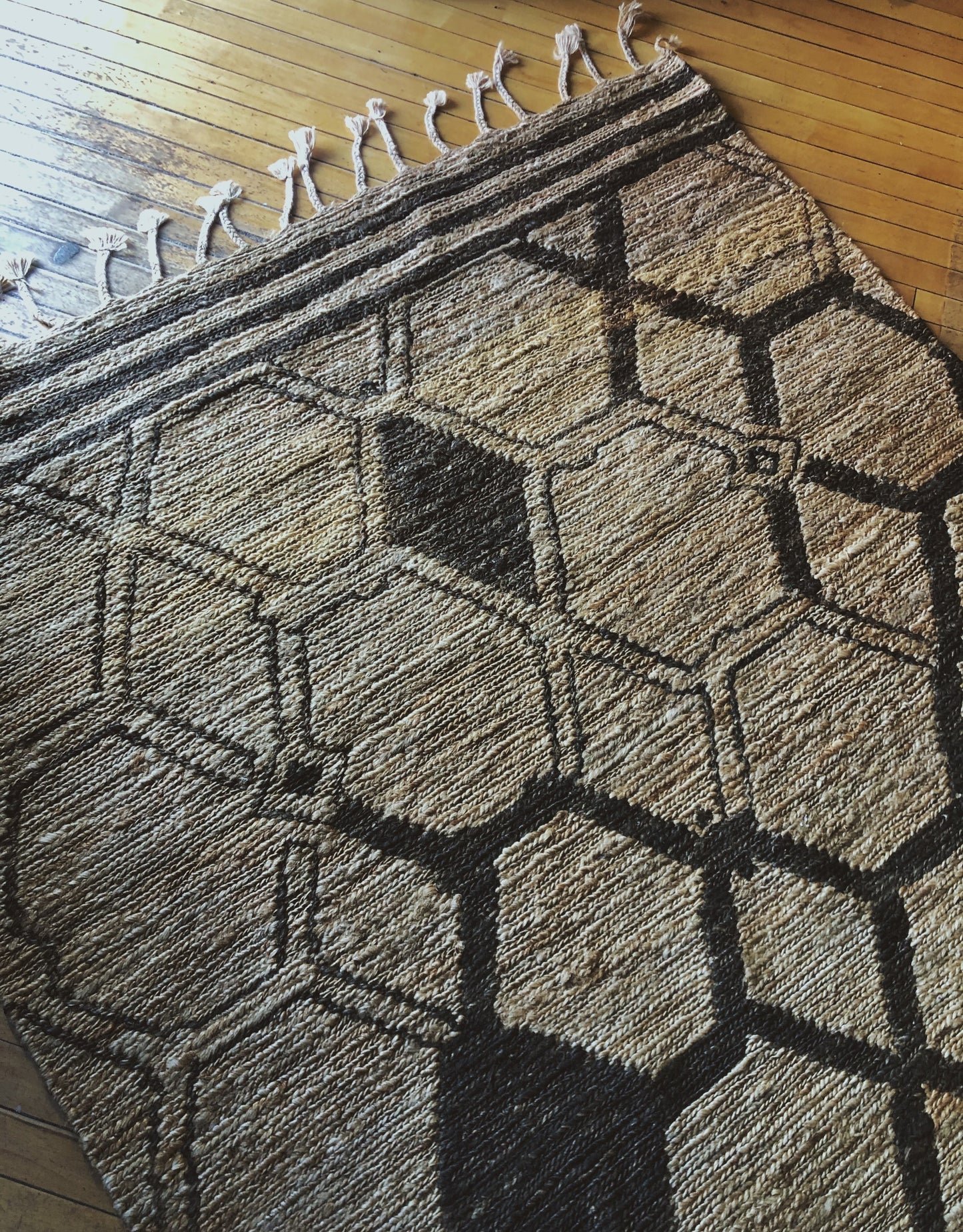 Vintage Boho 5'x8' JUTE Rug