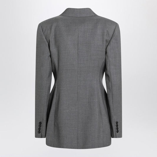 Givenchy Grey Double-Breasted Wool Jacket Women