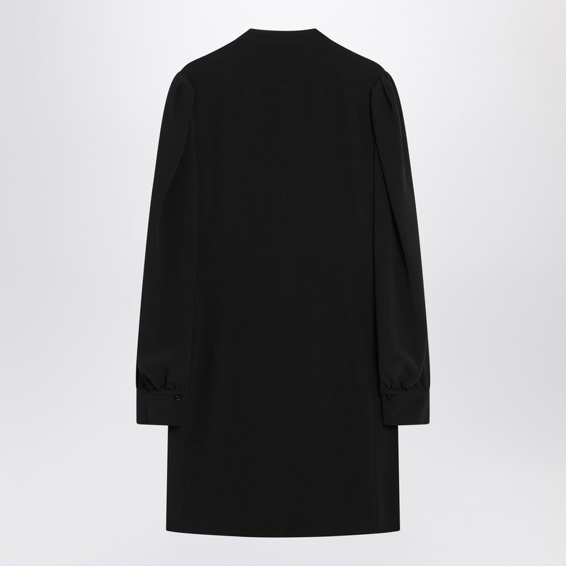 Chloé Black Ruffled Dress In Silk Blend Women